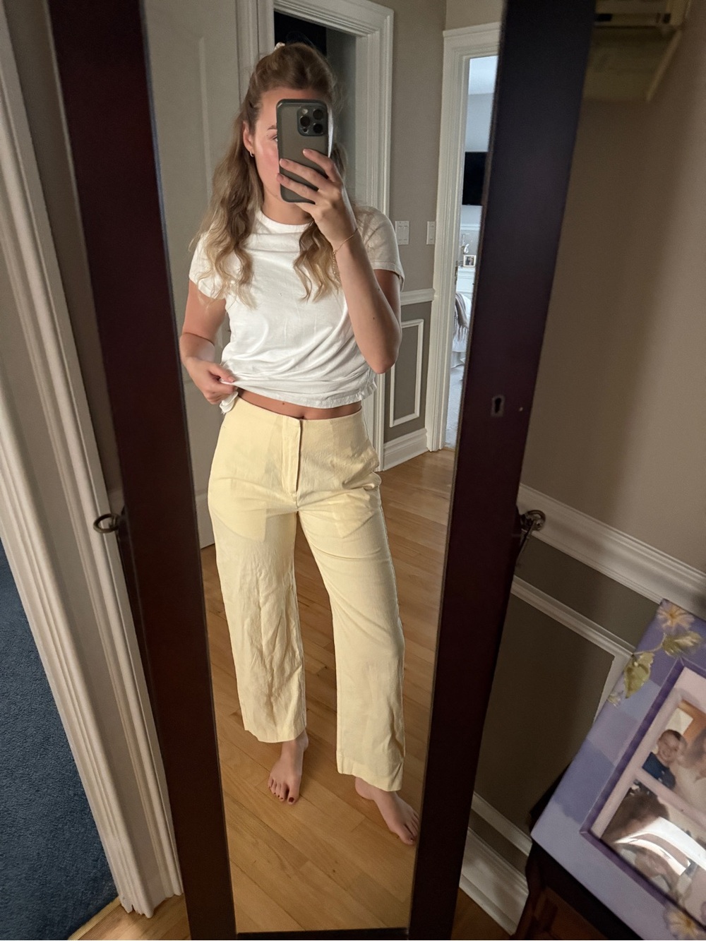 GAP baby yellow linen pants